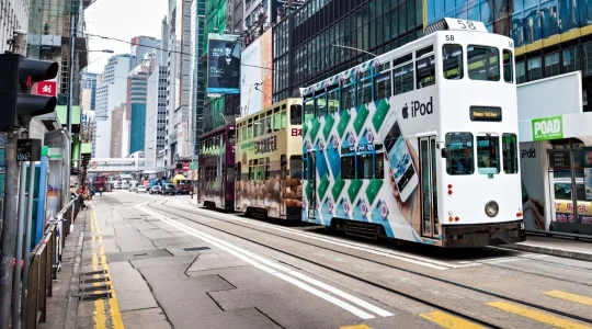 香港名物_2階建てトラム乗車